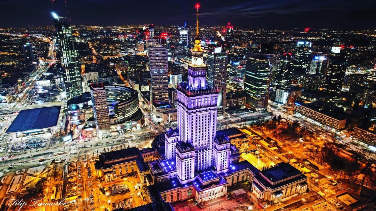 Super Apartament Grey Centrum 2X Metro Fast Wifi 300 Mbs Netflix Appletv Smarttv Spotify Panorama Miasta Warszawa Eksteriør bilde