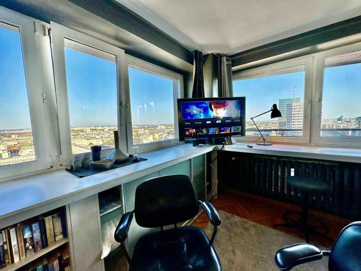 Super Apartament Grey Centrum 2X Metro Fast Wifi 300 Mbs Netflix Appletv Smarttv Spotify Panorama Miasta Warszawa Eksteriør bilde