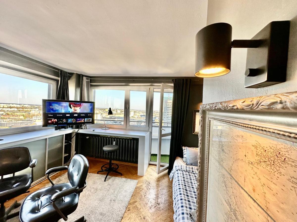 Super Apartament Grey Centrum 2X Metro Fast Wifi 300 Mbs Netflix Appletv Smarttv Spotify Panorama Miasta Warszawa Eksteriør bilde