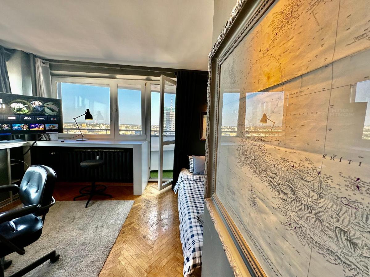 Super Apartament Grey Centrum 2X Metro Fast Wifi 300 Mbs Netflix Appletv Smarttv Spotify Panorama Miasta Warszawa Eksteriør bilde