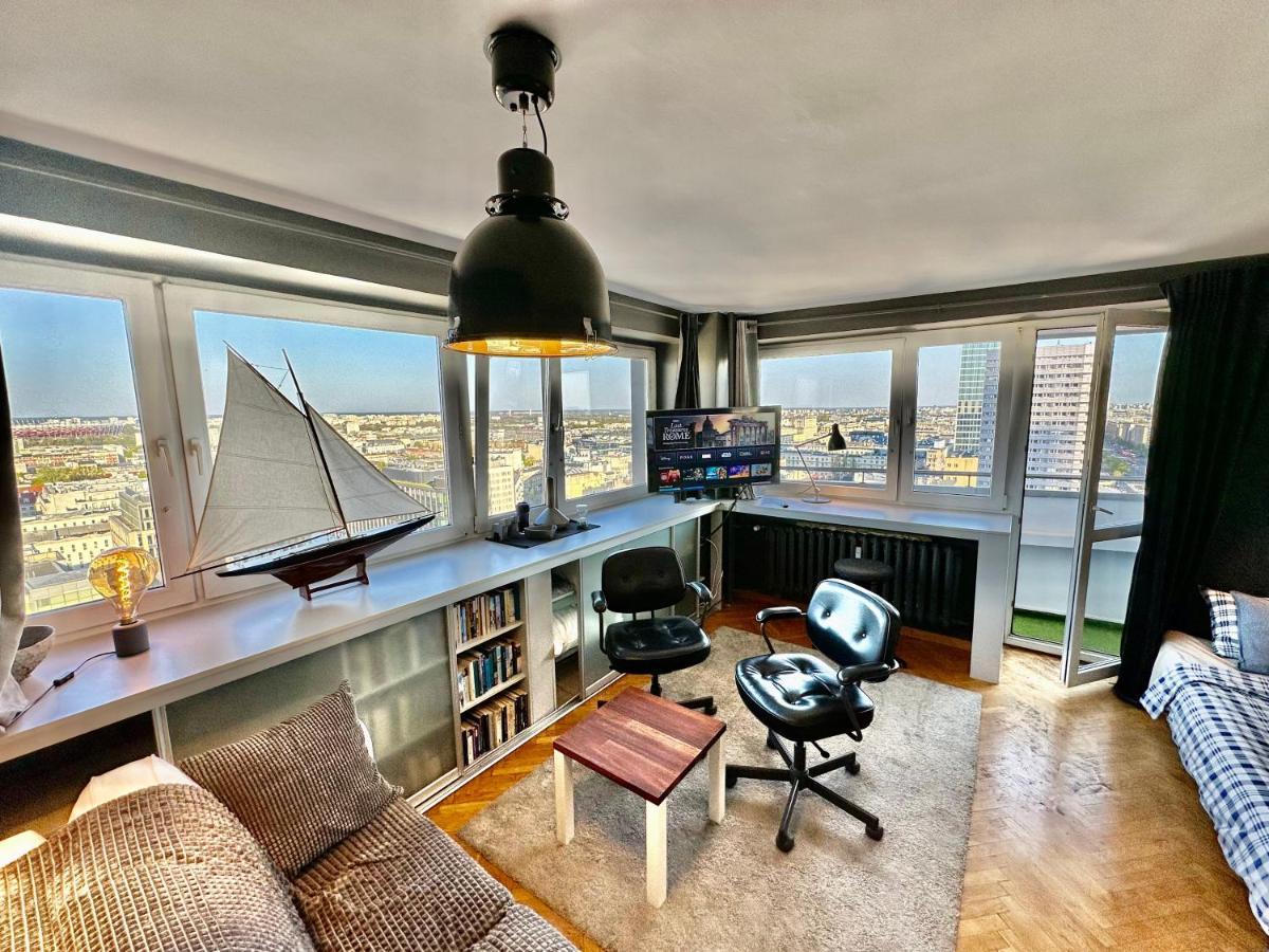 Super Apartament Grey Centrum 2X Metro Fast Wifi 300 Mbs Netflix Appletv Smarttv Spotify Panorama Miasta Warszawa Eksteriør bilde